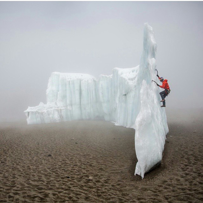 Christian Pondella’s life is cool. Will Gadd climbing in Africa. Photo: Christian Pondella