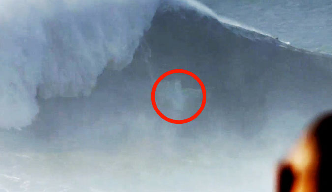 Sanchis goes down hard in the worst possible place. Moments later, the full brunt of Nazaré's weight lands on him. And you can bet that brunt weighs a whole lot.