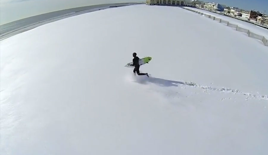 the frigid winter waters of New Jersey to catch a few barrels.