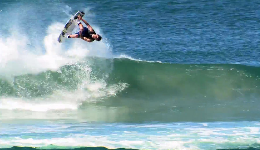 Wakeboarding meets surfing in an epic tow-in session