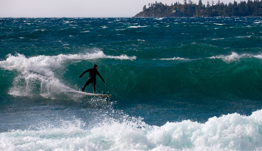 Lake Tahoe: the land of water skiing, snowboarding and surfing?