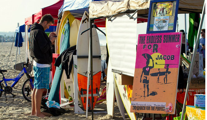 Over 50 people turned out to support Jacob. Photo: Adam Barber