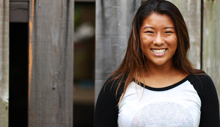 Mahina Maeda is all smiles after nailing an ISA World Juniors championship and an XXL Entry on the same trip.
