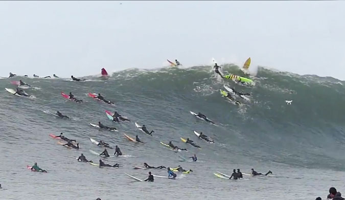 December 20th was a good day at Mavericks. It's one of those waves that draws big wave surfers in from around the world whenever things line up.