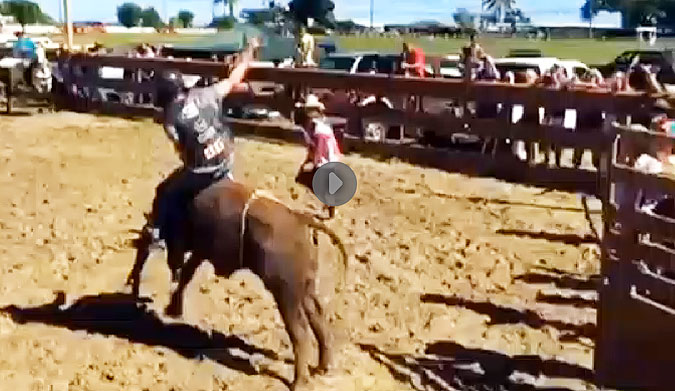 Blind Surfer Derek Rabelo Takes the Bull by the Horns