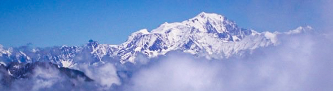 Mont Blanc sprouting from the clouds. Photo: John Robison IV