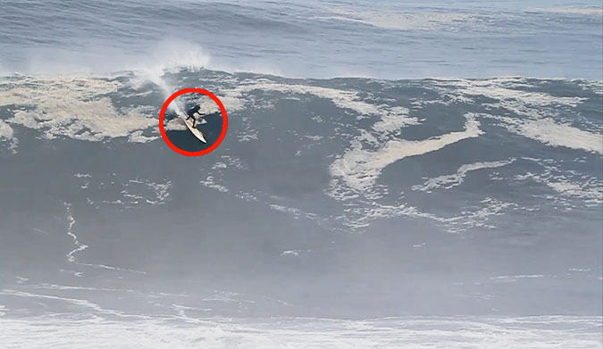 Ramon Navarro and a slew of other local chargers took advantage and pulled onto more than a few massive waves. A not-so-common face was in the water, too: Damien Hobgood.