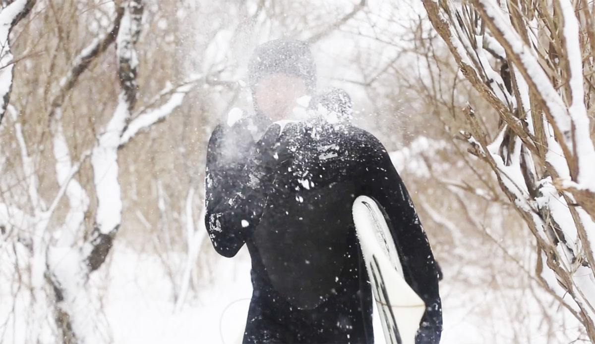 New york blizzard surfing