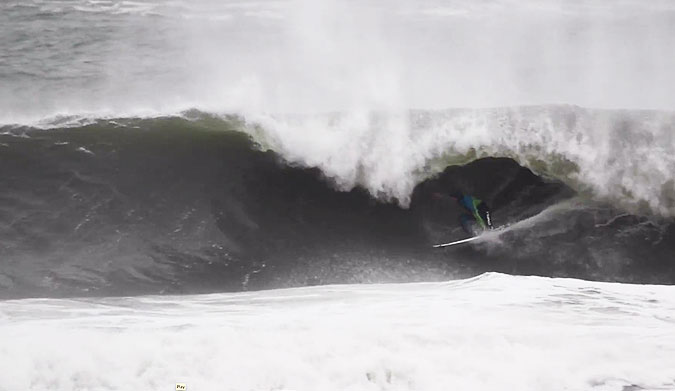 Buxton on a south swell turns into a whole different animal. North Carolina's winter tube fests are something of a legend–when it's on, it's really, really on.