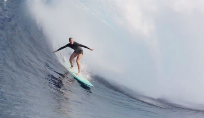 Paige Alms Biggest wave ever jaws
