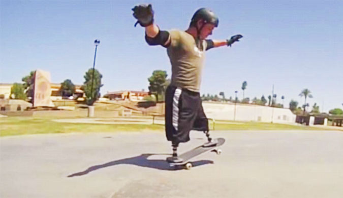 Double Amputee Skating
