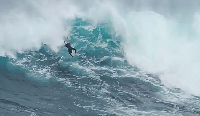 On February 10th, big wave surfers including Andrew Cotton, Garrett McNamara and Niccolo Porcella took on Pe'ahi on a slightly smaller day where things didn't always go according to plan!