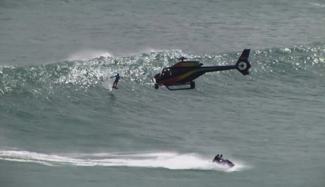 Mr. Laird Hamilton. Always doing something epic that requires a helicopter. Good on him!