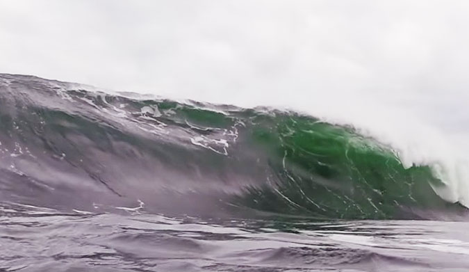 Shipstern's is a very strange wave. It's a warping, step-filled monster that roils out of deep water onto a jagged ledge.