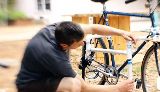 DIY: Surfboard Bike Rack
