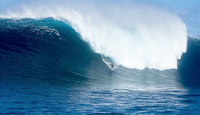 The rules are simple: the surfer who catches the biggest wave wins $10,000.