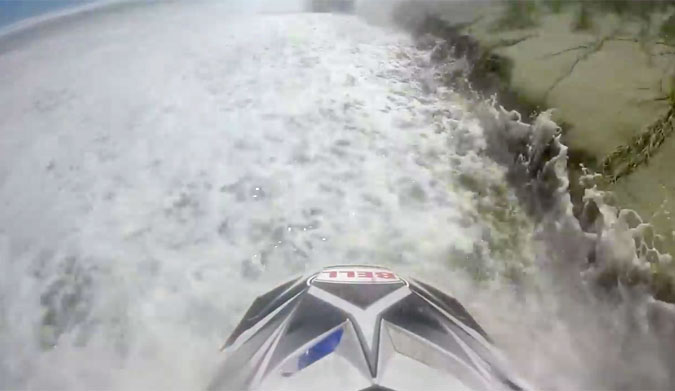 Dirt biker gets rocked by a cleanup set.