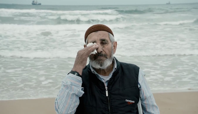 Man sees the sea for the first time.