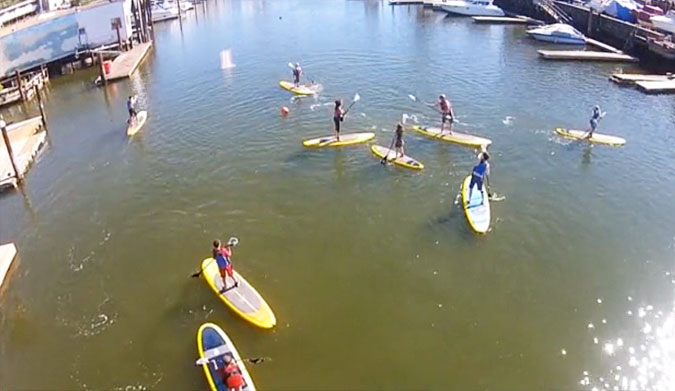 If you can do it while you're on dry land, for some weird reason, people want to do it on a gigantic floating board.