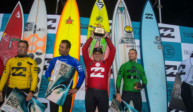 Makua Rothman after his insane drop at the Billabong Pico Alto.