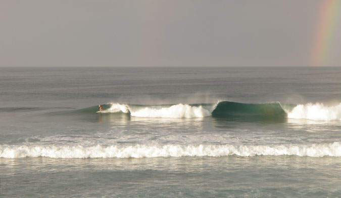 Odin Moore in the middle of a Baja study break.