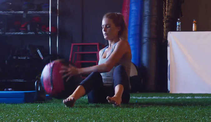 Naturally, part of her brand is fitness.