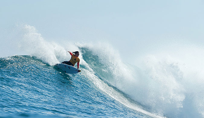 Carissa Moore (HAW) will retain the Jeep leader jersey following a runner-up finish today at the Drug Aware Margaret River Pro. Image: WSL / Kelly Cestari