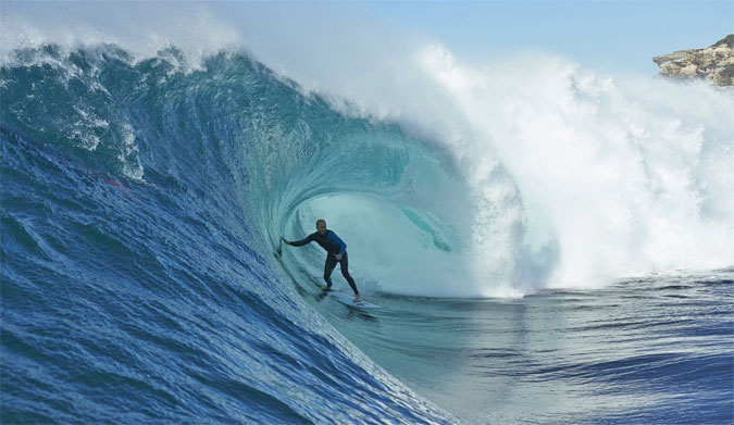Mathews on a bomb at Cape Fear. Photo: Red Bull