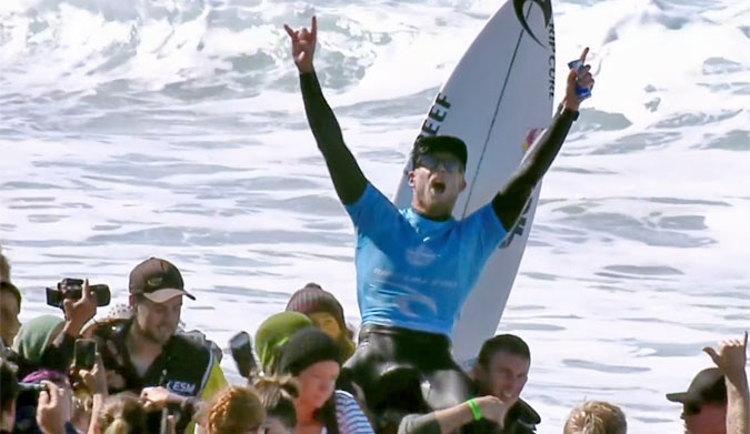 Your 2015 Rip Curl Pro Bells Beach Champion, Mick Fanning. Photo: WSL