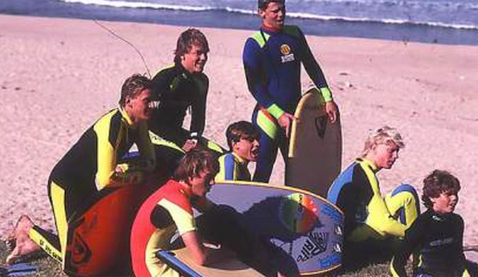 Bodyboarding was cool back then.