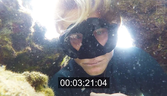 We went down to Sharks Cove where he dove underwater with a GoPro, wedged himself between two rocks, and basically fell asleep for a few minutes.
