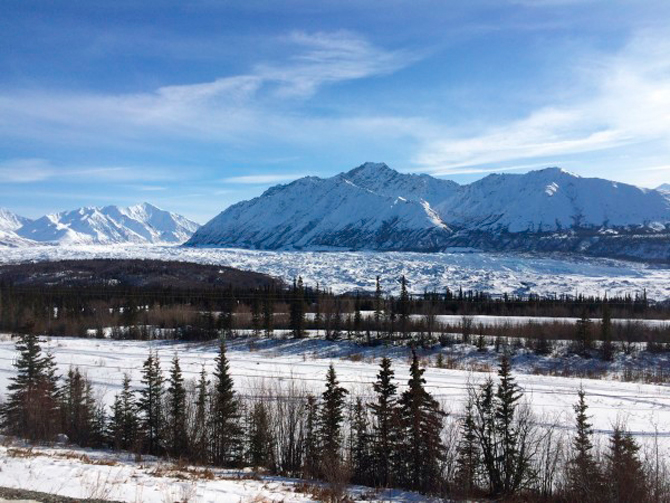 View of the Matanuska Glacier from the Richardson Highway. Photo: Ian Bolliger