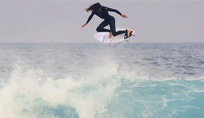 Waves, babes, funky fashion, airs, barrels of the chunky and fast kind and barrels of the groovy covered up hot dogging on some retro boards.