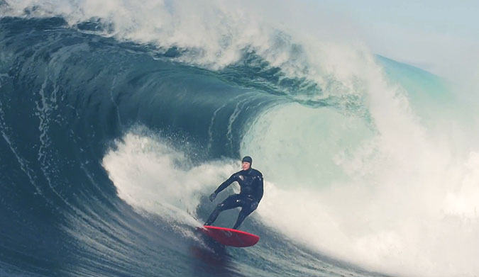 A few days into our trip, I saw the charts start to light up for the state's most famous wave.