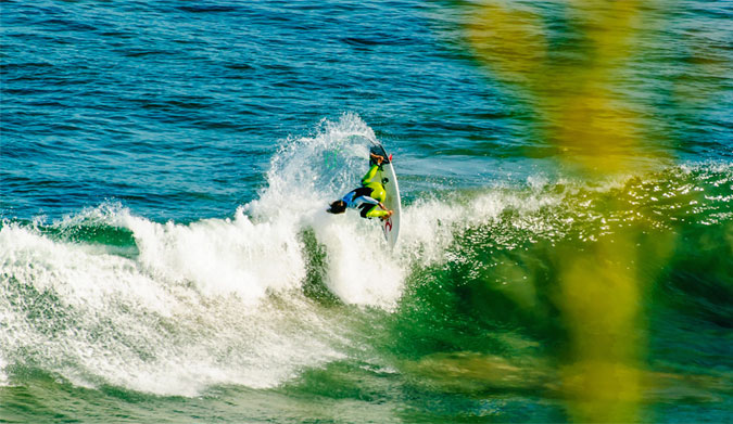 Dillon Perillo: one of 3 people to become a professional surfer. Photo: Katie Graham