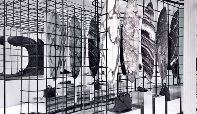 The amazing, yet affordable Hayden Shapes/Alexander Wang surfboard. High fashion. Photo: WMagazine