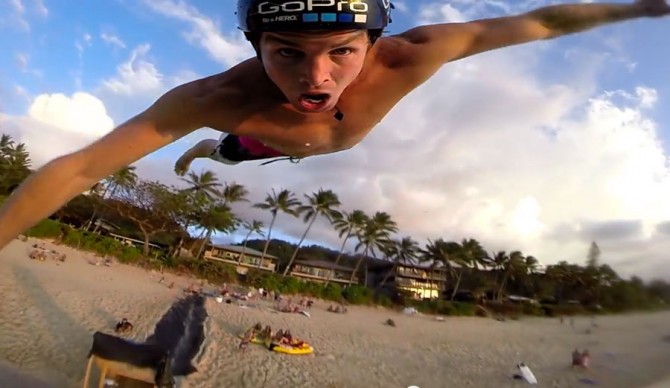 Apparently, Red Bull really gave Jamie O'Brien wings.