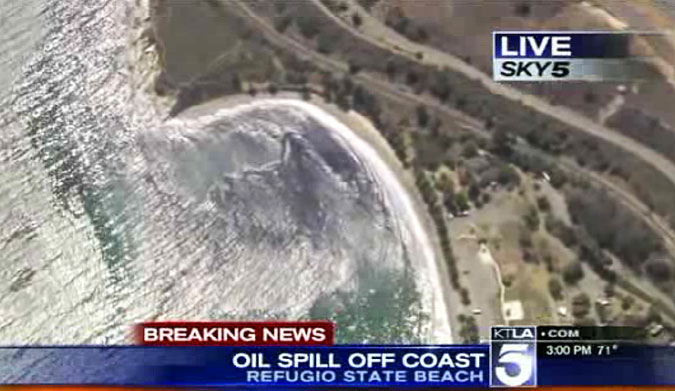 Officials are reporting that a ruptured pipeline leaked an estimated 21,000 gallons of oil into the ocean off of Santa Barbara County.