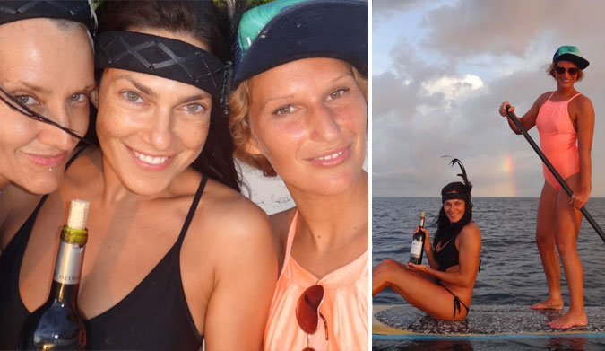 Sunset wine/SUP session.