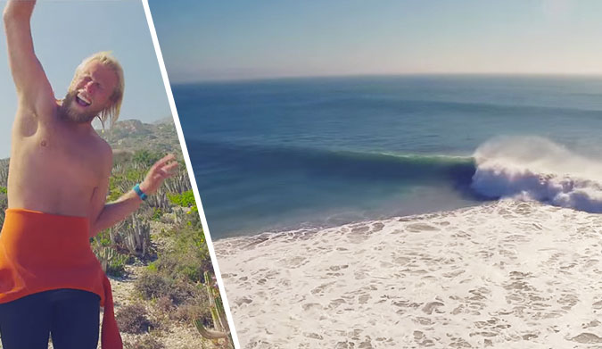 Skip ahead to the ten minute mark. The wave they find is nothing short of mind-blowing.