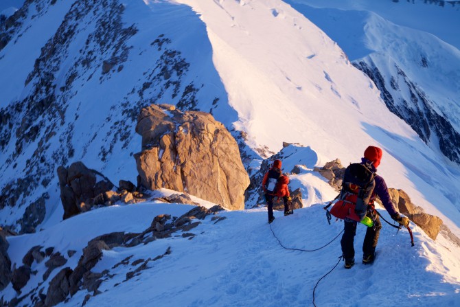 The rest of the team descending from 17k several days after my departure. Photo credit: David Leonard