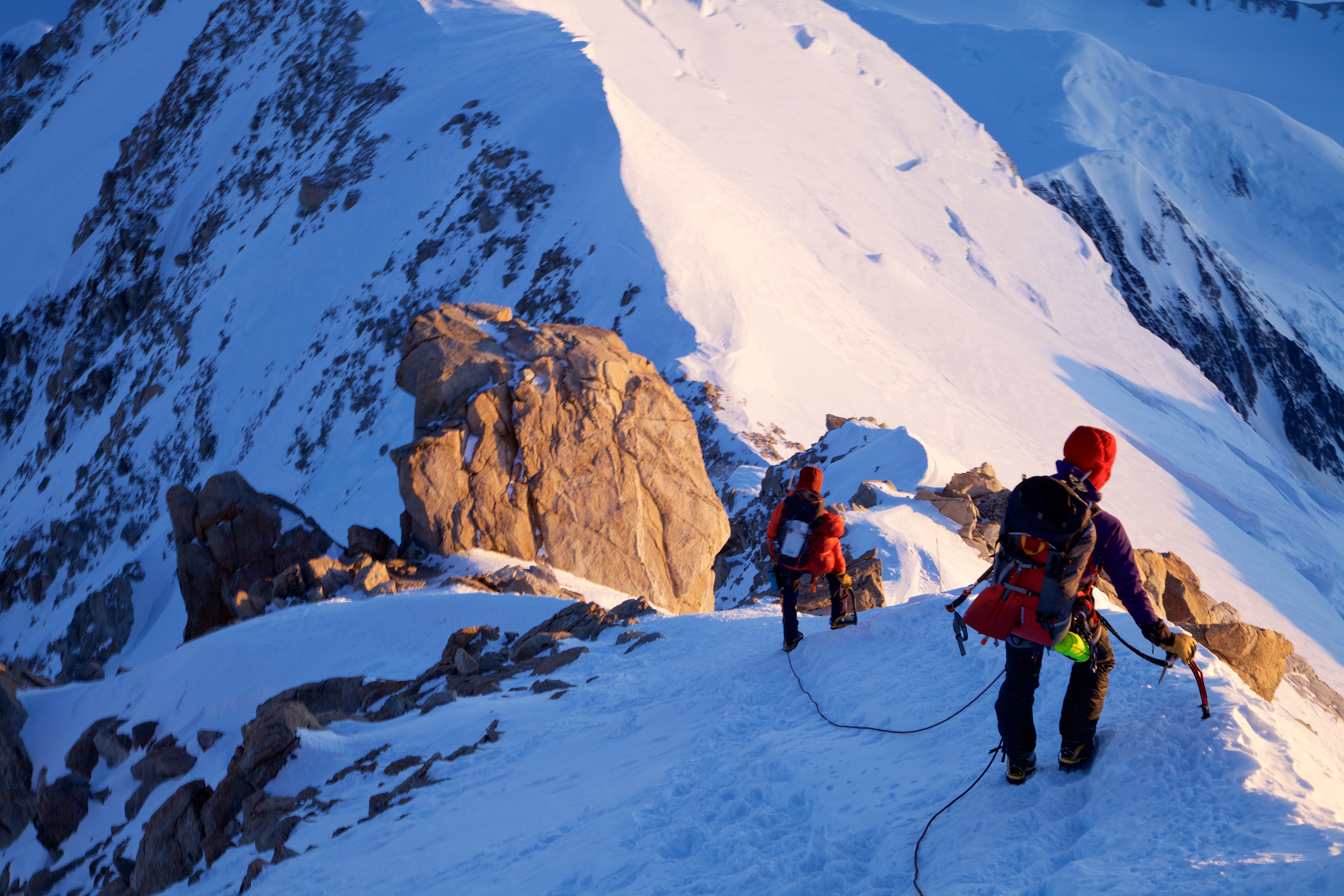 The rest of the team descending from 17k several days after my departure. Photo credit: David Leonard