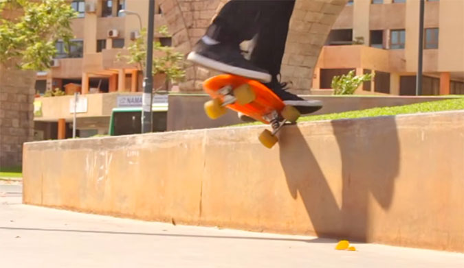 Spanish skateboarder Manolo Robles