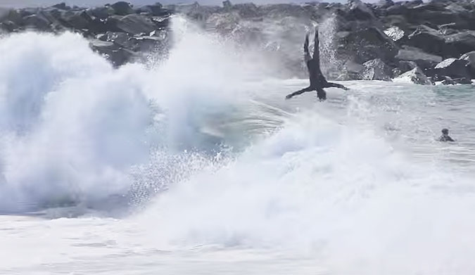 If you're a certain kind of person, there's nothing better than a good wipeout or a good knockout. And while this is really only one of the two, it's still a pretty damn good mashup.