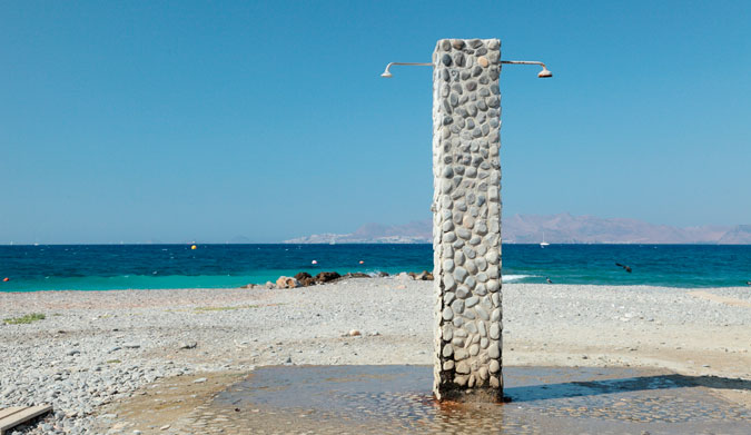 San Diego beach showers are turned off for time being. Photo: Shutterstock