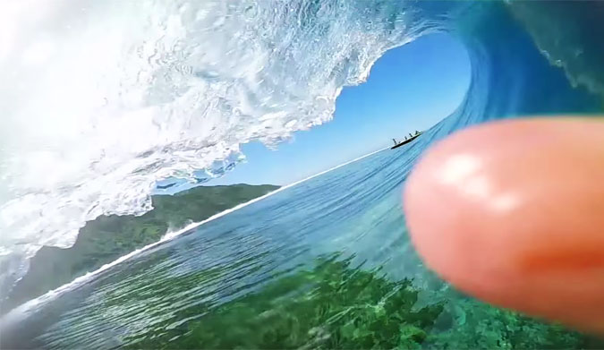 Jeremy Flores Fingers Tahiti Tube