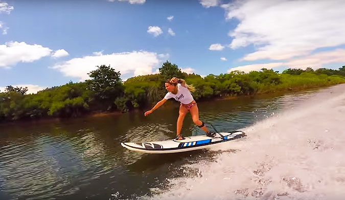 The video above has nothing to do with WaveJet, or surfing, really. It does, however involve a jet and waves (sort of). And you can bet that next time I'm on a river, I'll probably wish I could try one of these things out.
