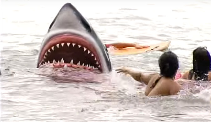 Shark attacks are no joke. They're no joke, at least, until they're a joke. Then they're hilarious.