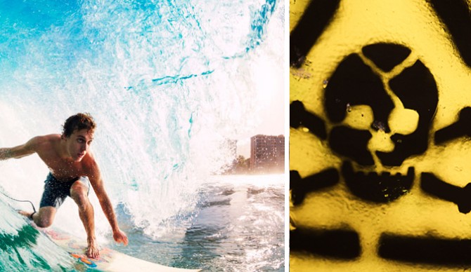 How toxic is your average day of getting barreled? Photo: Shutterstock