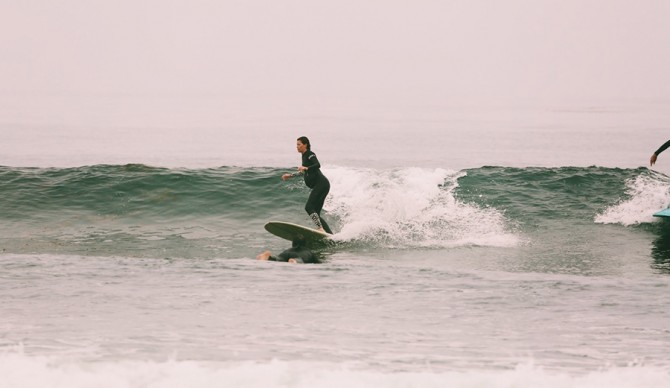 Tristan, playing in the ocean well into her pregnancy. She attributes a healthy and happy baby to keeping herself healthy and happy through the whole ride. 
